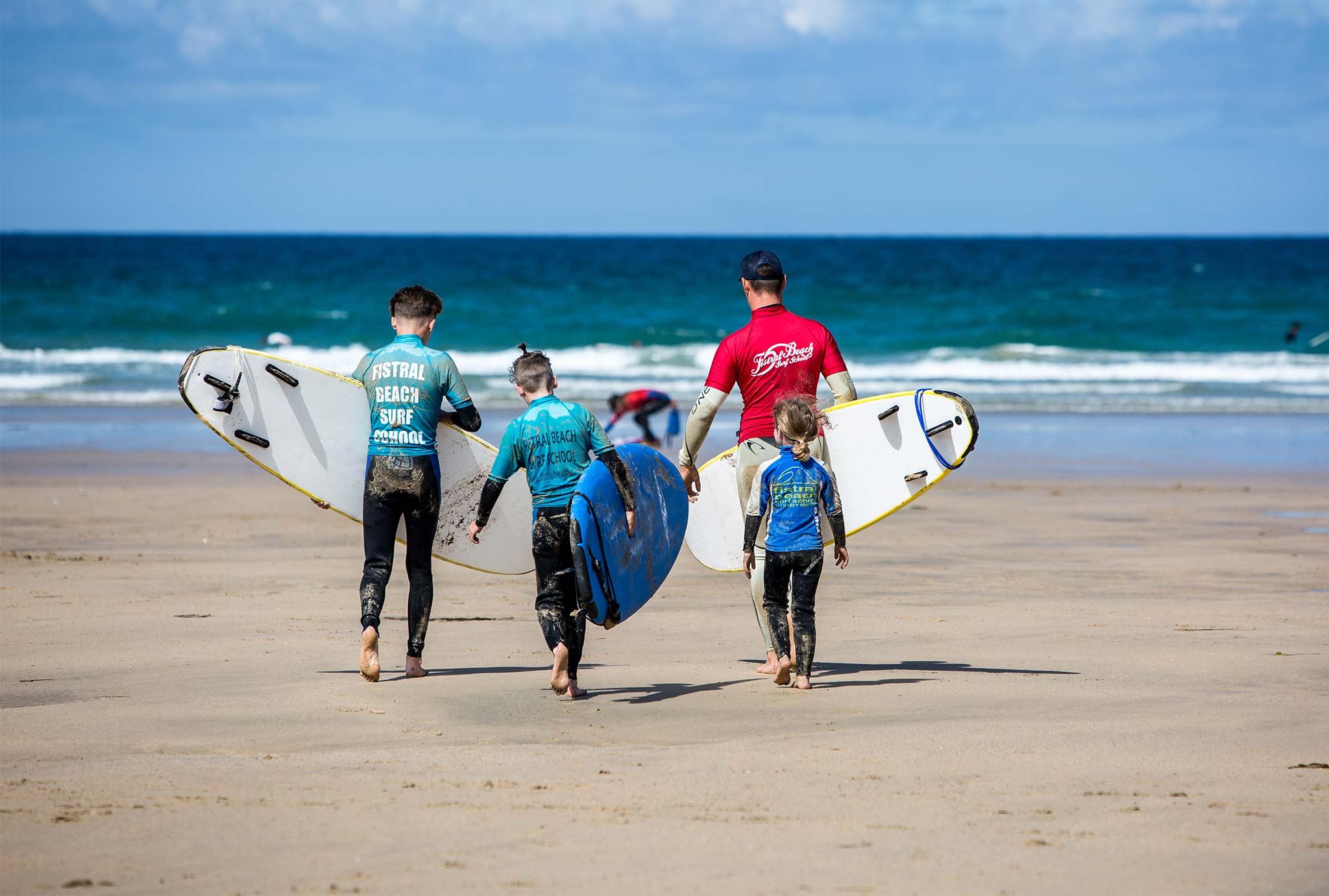 family surf school vacation